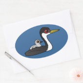 Westerne geboorte met baby ovale sticker (Envelop)