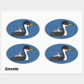 Westerne geboorte met baby ovale sticker (Vel)