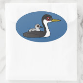 Westerne geboorte met baby ovale sticker (Tas)