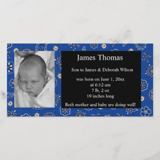 Westerne geboorteaankondiging van Baby Aankondiging