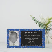 Westerne geboorteaankondiging van Baby Aankondiging (Staand voorkant)