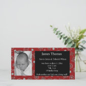 Westerne geboorteaankondiging van Baby Aankondiging (Staand voorkant)