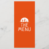 Westerne gebrande Oranje hand getekende moderne br Menu (Achterkant)