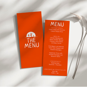 Westerne gebrande Oranje hand getekende moderne br Menu