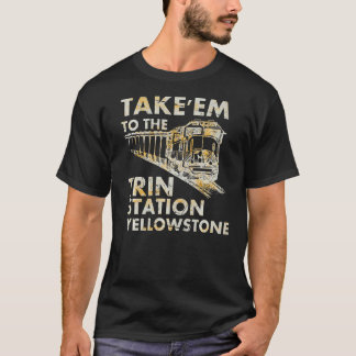 Westerne geelsteen van het land brengt de trein t-shirt