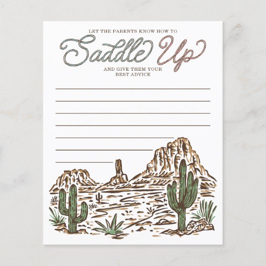 Westerne Gender Reveal Cowboy of Cowgirl Advies (Voorkant)