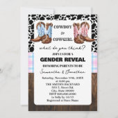 Westerne Gender Reveal Shower Country Boots Kaart (Voorkant)