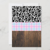 Westerne Gender Reveal Shower Country Boots Kaart (Achterkant)