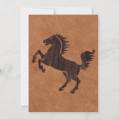 Westerne, gerespecteerde lederen bruiloft kaart (Achterkant)