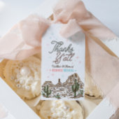 Westerne geslachtsonthulling cowboy of cowgirl cadeaulabel