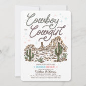Westerne geslachtsonthulling douche cowboy of cowg kaart (Voorkant)