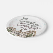 Westerne geslachtsonthulling douche cowboy of cowg papieren bordje (Gekanteld)