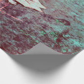 Westerne gespleten textuur Rustic Blauwgroen Bull  Cadeaupapier (Hoek)