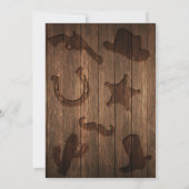 Westerne Gezocht Verjaardagsuitnodiging Kaart (Achterkant)