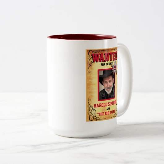 Westerne Gezochte Poster Mok (Voorkant rechts)