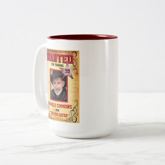 Westerne Gezochte Poster Mok (Voorkant links)