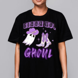 Westerne "Giddy Up Ghoul" Cowgirl Halloween Tri-Blend Shirt
