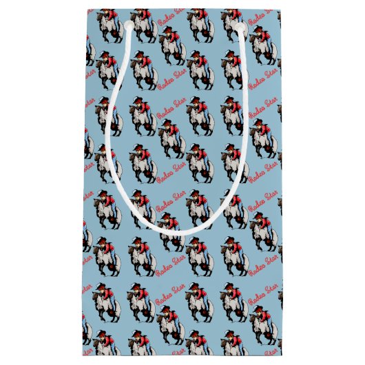 Westerne Gift Bag Rodeo Mutton Busting Klein Cadeauzakje (Voorkant)