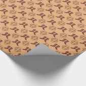 Westerne Gift Wrap Cowboy laarzen en lederen print Cadeaupapier (Hoek)