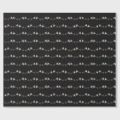 Westerne Gift Wrap Silver Spurs op Zwart Cadeaupapier (Vlak)