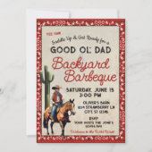 Westerne Good Ol' Dad Barbeque Uitnodiging (Voorkant)