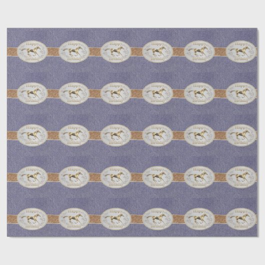 Westerne gordel en gordel cadeaupapier (Vlak)