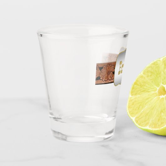 Westerne gordel en gordel shot glas (Links)