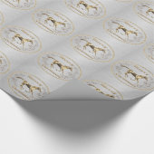 Westerne gordel met paardenkerst cadeaupapier (Hoek)