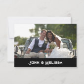 Westerne Gothic bruiloft briefpapier dank u kaart (Voorkant)