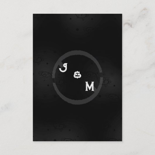 Westerne Gothic Wedding Stationery Enclosure Kaart (Achterkant)