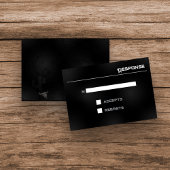 Westerne Gothic Wedding Stationery Response Kaart