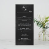 Westerne gotische bruiloft receptie menu (Staand voorkant)
