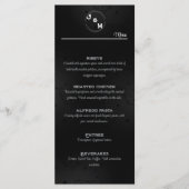 Westerne gotische bruiloft receptie menu (Voorkant)