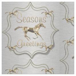 Westerne gouden paarden op de zilvervakantie stof