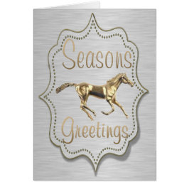 Westerne gouden paarden op zilver