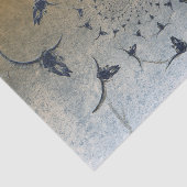 Westerne  gouden zwarte textuur Bull Skull Tissuepapier (Detail)