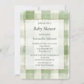 Westerne Green Cream Plaid Stripes Kaart (Voorkant)