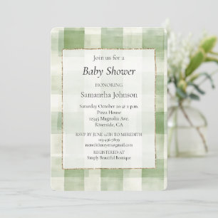 Westerne Green Cream Plaid Stripes Kaart