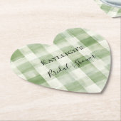 Westerne Green Cream Plaid Stripes Land Kartonnen Onderzetters (Gekanteld)