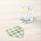 Westerne Green Cream Plaid Stripes Land Kartonnen Onderzetters (Insitu)