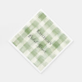 Westerne Green Cream Plaid Stripes Land Servet (Hoek)