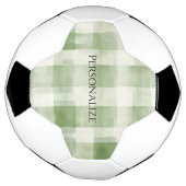 Westerne Green Cream Plaid Stripes Voetbal (Gedraaid)