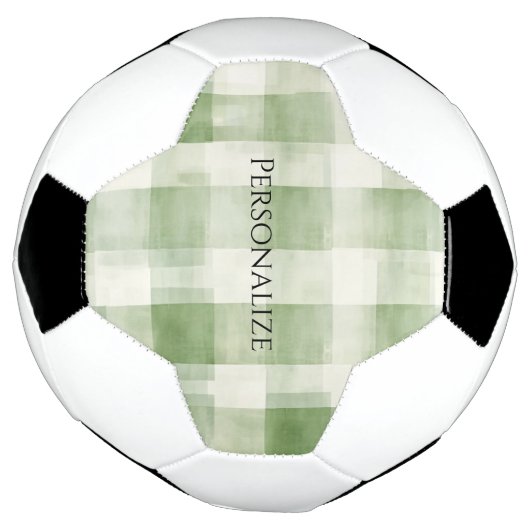 Westerne Green Cream Plaid Stripes Voetbal (Gedraaid)