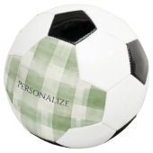 Westerne Green Cream Plaid Stripes Voetbal (Drie kwart)