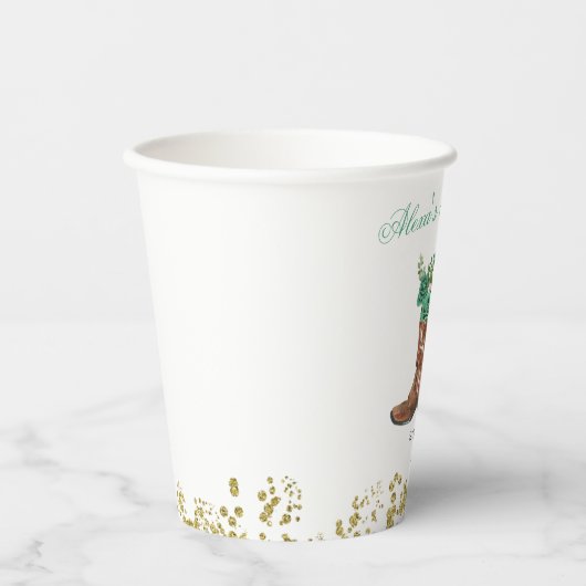 Westerne Green Hunter Charra Mis Quince Paper Cup Papieren Bekers (Voorkant)
