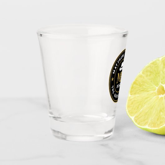 Westerne Grensrecirculatie - Logo - Gepersonalisee Shot Glas (Links)