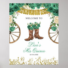 Westerne groene Hunter Charra Welkomstteken Poster