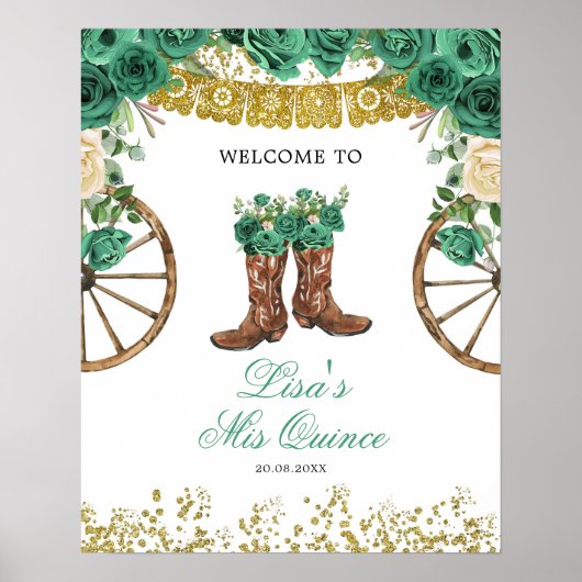 Westerne groene Hunter Charra Welkomstteken Poster (Voorkant)