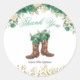 Westerne groene Sticker Hunter Charra Mis Quince