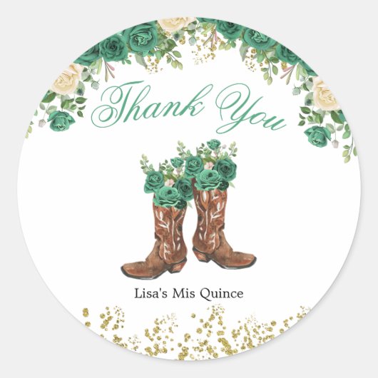 Westerne groene Sticker Hunter Charra Mis Quince (Voorkant)